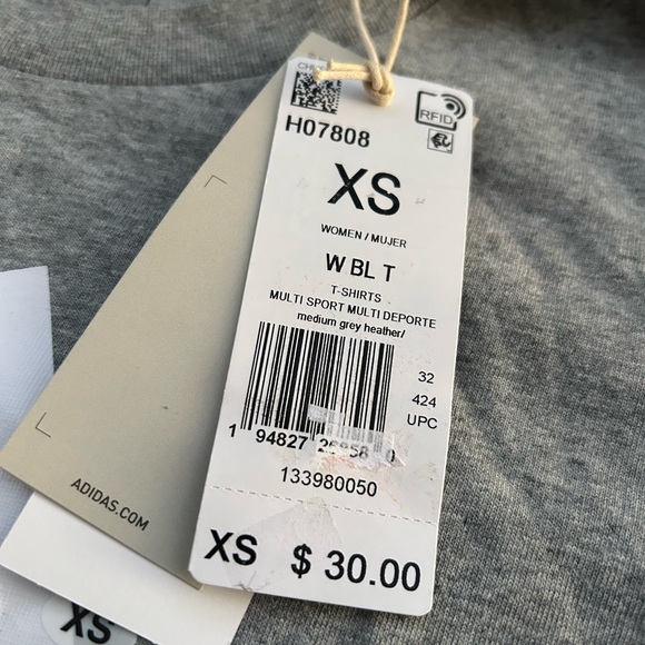 Adidas Womens Cotton Badge Of Sport T-Shirt size XS - Picture 3 of 4